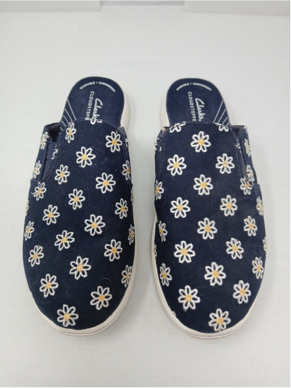 Clarks Shoes Womens 8 W Breeze Shore Mule Floral Print Slip On Comfort 61455971